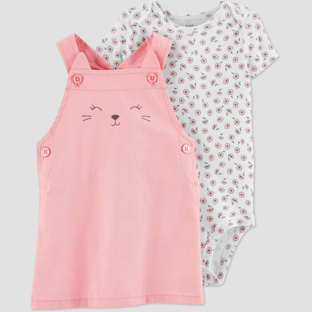 Size 18M Baby Girls' Cat Top & Bottom Set - Just One You made by carter's Pink 