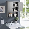 Costway Wall Mount Bathroom Cabinet Storage Organizer Medicine Cabinet With  2-doors And 1- Shelf Cottage Collection Wall Cabinet White : Target