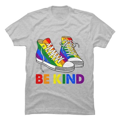 Adult Design By Humans Be Kind Sneakers LGBTQIA PrideBy Legato Tendo T-Shirt
