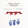 Spode Blue Italian 3-Piece Assorted Urn Ornaments - Multi-Purpose Use as Napkin Ring, Hanging Ornament, Home Decor - Ceramic Ornaments - 3 of 4