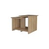 Vynxaria Modern Natural Oak Coffee Table with Open Storage, Rectangular Design - 4 of 4