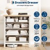 Fluted 4 Drawers Dresser for Bedroom, Chest of Dressers for Closet with Metal Handle, Large Clothes Storage Cabinet for Bedroom, Nursery, Living Room - 4 of 4