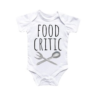 Food Critic Foodie - Baby Boy Girl Clothes Infant Onesie® Funny Cute Newborn GS1 - 1 of 4
