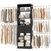 Aheaplus Closet Organizer with 2 Wooden Drawers, Walk-in Closet System with 5 Hang Rods & shelves - 2 of 4
