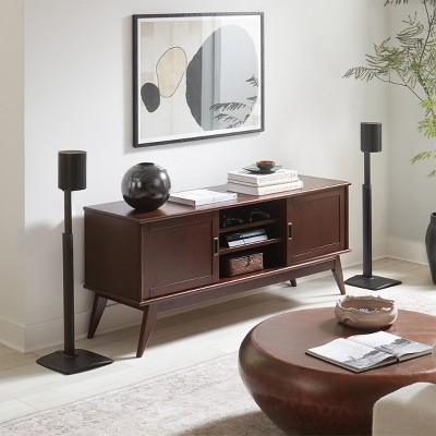 Sanus Black Height-Adjustable Speaker Stands for Sonos Era 100