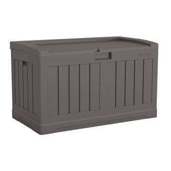  Rubbermaid Medium Resin Weather Resistant Outdoor Storage Deck  Box, 72.6 Gal., Putty/Canteen Brown, for Garden/Backyard/Home/Pool : Outside  Toy Box : Patio, Lawn & Garden