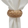 Split P Rattan Woven Napkin Ring Set of 4 - image 3 of 3