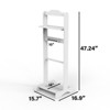 AZL1 Life Concept Garment Rack Accent Portable Valet Stand with Storage Organizer for Bedroom Entryway Small Spaces, White, 45.7"*9.5"*5.12" - 3 of 4