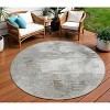Beige Tan And Gray Abstract Washable Indoor Outdoor Area Rug - 2 of 4