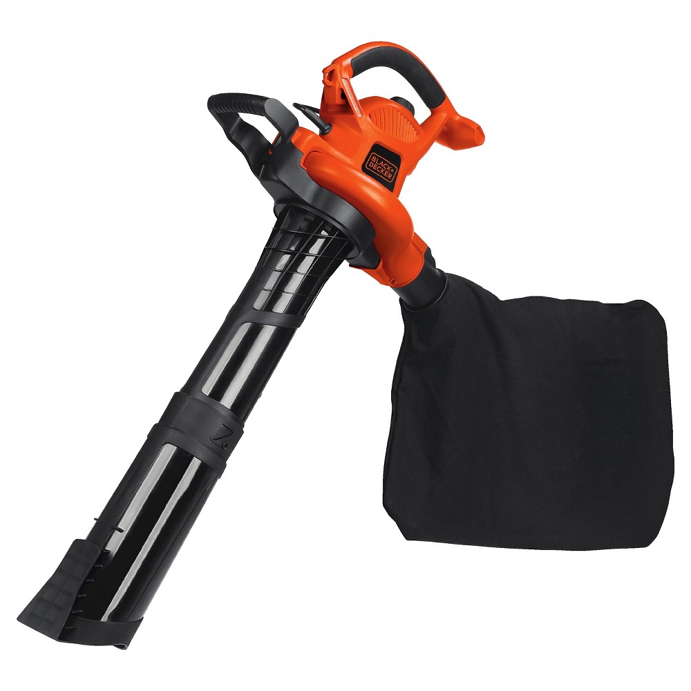 Black and Decker 12-Amp Electric High-Performance Blower Vacuum with Disposable Bag Kit, Orange
