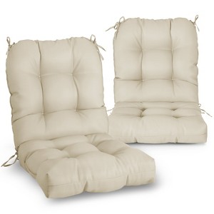 EAGLE PEAK Tufted Outdoor/Indoor Seat/Back Chair Cushions, Set of 2, 42'' x 21'' - 1 of 4