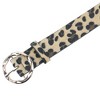 INSPIRE CHIC Women's Wide Fashion Snake Leopard Decorated Irregular Round Buckle Belt - 2 of 4