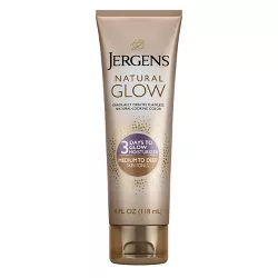 Jergens Natural Glow 3 Days To Glow Moisturizer, Self Tanner Lotion, Medium To Deep Sunless Tanner - 4 fl oz