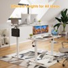 Lirago Electric Adjustable Height Standing Desk with Splice Board-Home Office Desk for Healthy Work Lifestyle-White - 4 of 4
