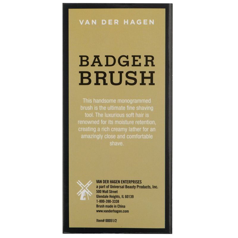 Van der Hagen Badger Shave Brush, 4 of 12