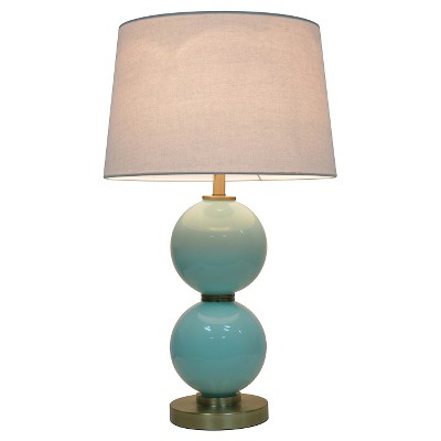 aqua glass table lamp