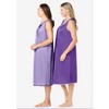 Only Necessities Women's Plus Size 2-Pack Sleeveless Nightgown - 4 of 4