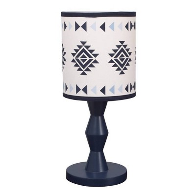 Carter's Be Brave Southwestern Geometric Lamp Base and Shade (Includes LED Light Bulb) Navy/Blue/White