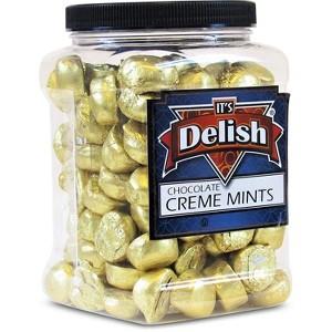 Kosher For Passover Chocolate Creme Mints by It's Delish, 3 LBS Jumbo Container Jar - 1 of 4