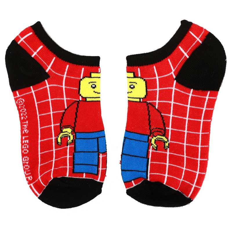 Lego Bricks & Minifigs Youth 6-Pack Ankle Socks, 2 of 7