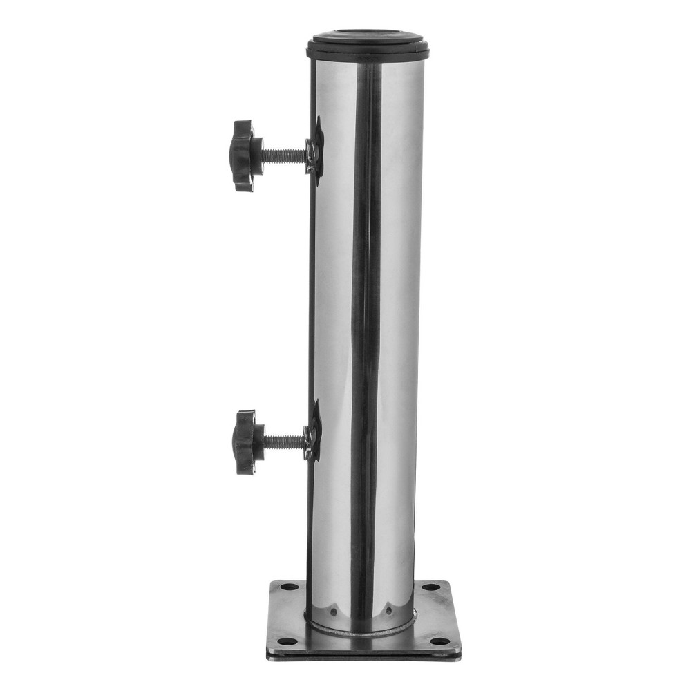 Pure Garden 3lb. Deck Umbrella Mount Adjustable Patio Table Umbrella Stand Octagon Outdoor Patio Market Umbrella Bases Black