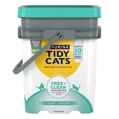 Purina Tidy Cats Free & Clean Unscented Clumping Scoop Cat & Kitty Litter for Multiple Cats