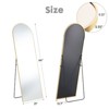 FONTOI Rectangle Floor Standing Mirror, 21''*64'' Arched Wall Mirror with Stand for Bedroom Living Room Cloakroom Entryway, Gold, 21"*64"*13.7" - 3 of 4