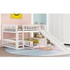 Streamdale Bunk Bed With Slide, Full Over Full Low Bunk Bed With Fence And Ladder For Toddler Kids Teens, White - 4 of 4