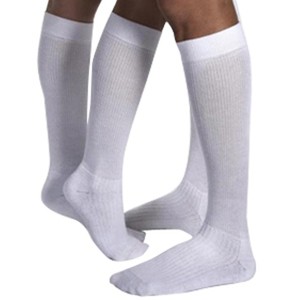 JOBST ActiveWear Knee-High Compression Socks - Moderate (15-20 mmHg) - Large - White - 1 of 1
