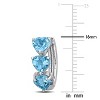 EVERLY JEWELRY | Sterling Silver 2-7/8 CT TGW Heart Shape Sky Blue Topaz Hoop Earrings - 2 of 4