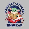 Girl's Star Wars The Mandalorian Christmas The Child Protect Attack Unwrap T-Shirt - 2 of 4