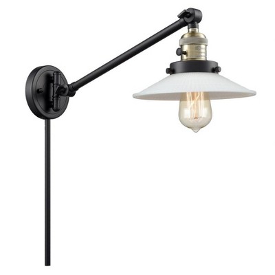 Halophane - 1 Light Swing Arm Wall Sconce In Industrial Style-25 Inches Tall and 8.5 Inches Wide