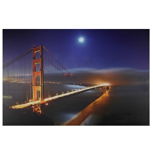 Northlight LED Lighted Famous San Francisco Golden Gate Bridge Canvas Wall Art - 15.75" x 23.5" - 1 of 2