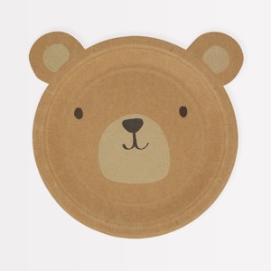 Meri Meri Woodland Bear Plates (Pack of 8) - 1 of 3