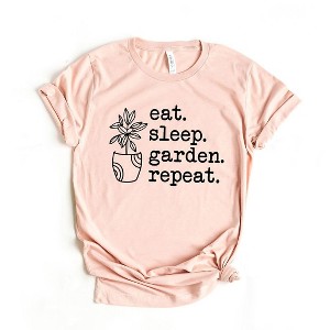 Simply Sage Market Women's Eat Sleep Garden Repeat Short Sleeve Graphic Tee - 1 of 4