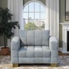 1-Seater Plush Cloth Soft Sofa Chair with High Sofa Legs, Easy Cleaning, and Fun Assembly - 2 of 4