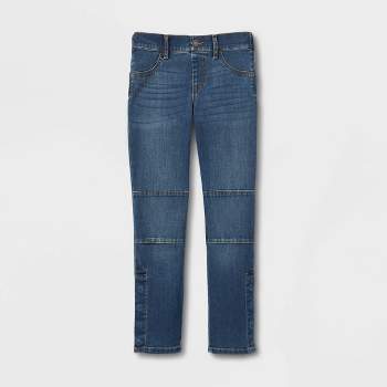 Girls' Mid-Rise Soft Jeans Joggers - Cat & Jack™ Medium Wash Size