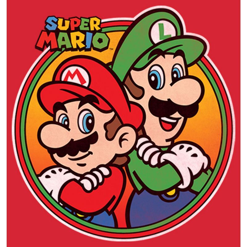 Men's Nintendo Mario Luigi Back to Back Pull Over Hoodie, 2 of 5