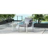 Okak Aluminum Patio Accent Chairs Upholstered Dining Chair for Outdoor Use,Set of 1/2,Modern Lounge Chair for Garden&Backyard - 3 of 4