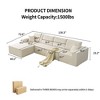PAGED 110"Cloud Modular Sectional Couch with Ottoman & 2 Pillows,Modern 3 Seater Boneless Sofa for Living Room and Bedroom - 3 of 4