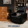 Swivel Rocking Recliner Chair, Lumbar Support & Padded Armrest, Comfortable Rocker Recliner, for Living Room, Bedroom - 3 of 4