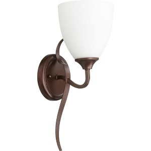 Quorum Lighting Jardin Oiled Bronze Wall Sconce, 1 Light, Damp Rated - 1 of 1