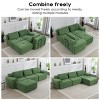 Convertible L-Shaped Sectional Sofa Bed,Corduroy Modular Couch with Memory Foam,No Assembly Required for Living Room or Apartment-Baofuwish - 2 of 4