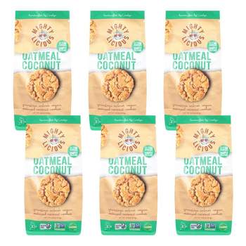 Mightylicious Oatmeal Coconut Vegan Cookies - Case of 6/6.5 oz
