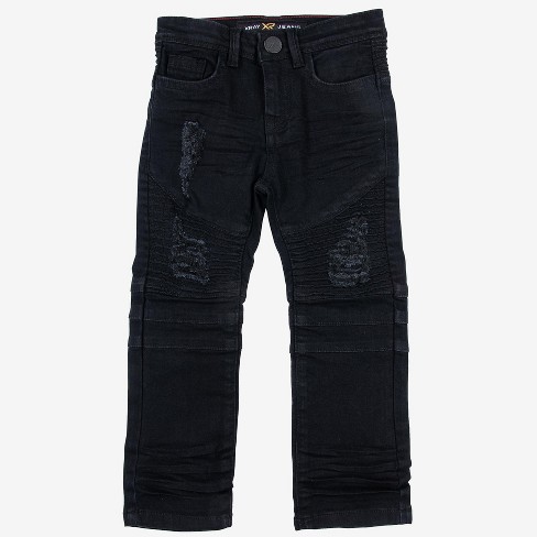 X Ray Toddler Boy's Moto Jeans In Jet Black Size 2t : Target