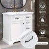 36" Bathroom Vanity With Sink, Bathroom Cabinets Modern With 3 Drawers, Door Organizer, 2 Tip-Out Drawers, And Slide Rail Drawers-Cuddlewood - 3 of 4