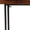 HomeRoots 36" Set Of Two Black And Brown Wood And Metal Two Level Accent Shelf - 4 of 4