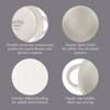 Gibson Elite Oyster Tide Embossed 6 Inch Soup Bowls with Handles. Reactive Glaze Stackable Ceramic Bowl, Set of 4, White - 4 of 4