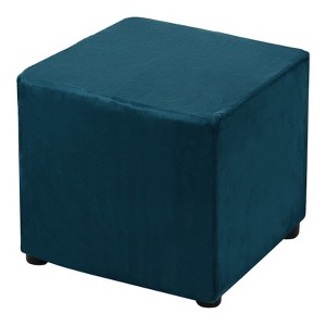 Unique Bargains Elastic Living Room Bedroom Square Foot Stool Cover - 1 of 4