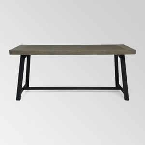 Raphael Rectangle Acacia Wood Dining Table - Gray - Christopher Knight Home - 1 of 4